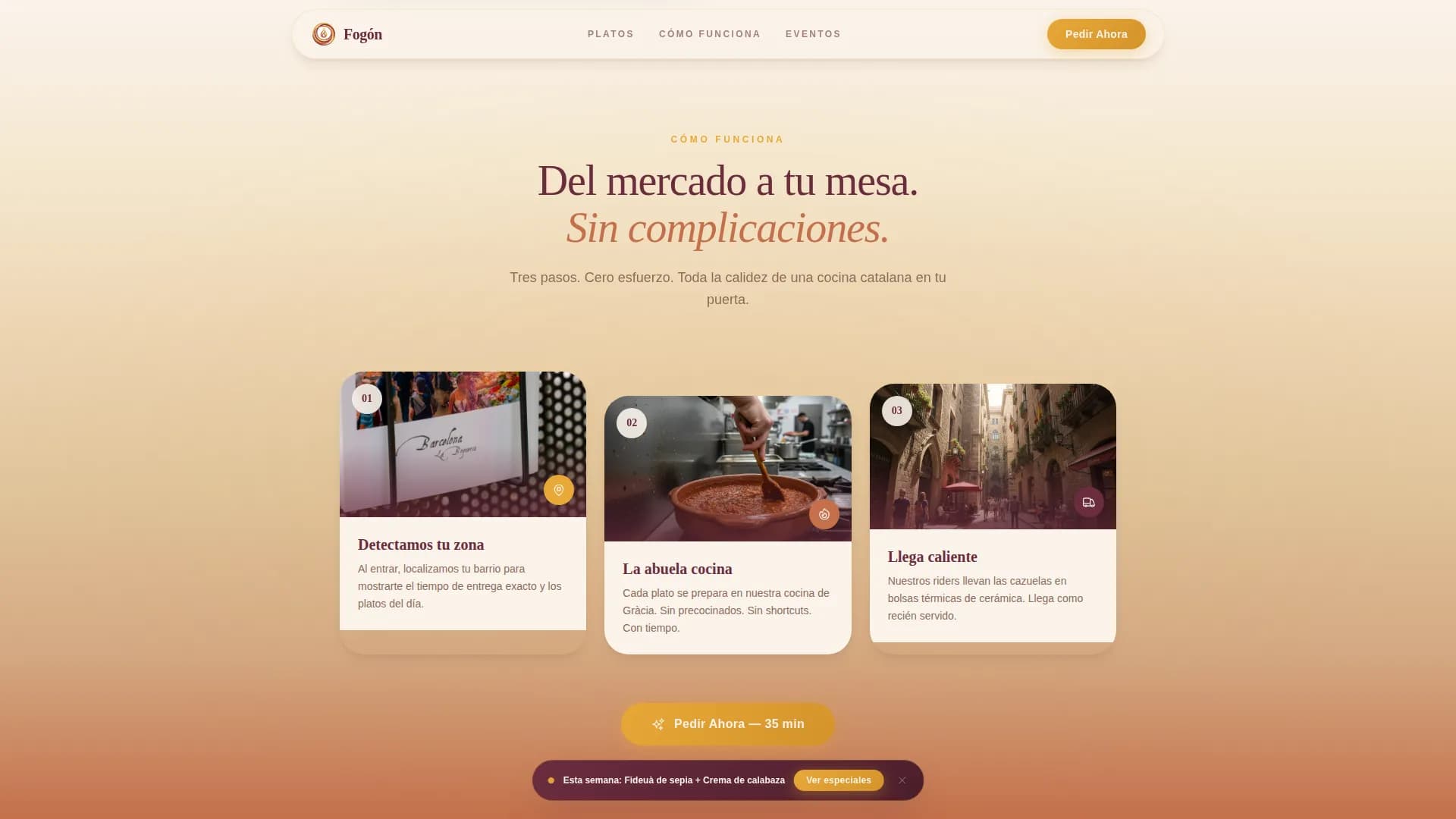 Fogn - Pastoral Cloud Kitchen Landing Page Template