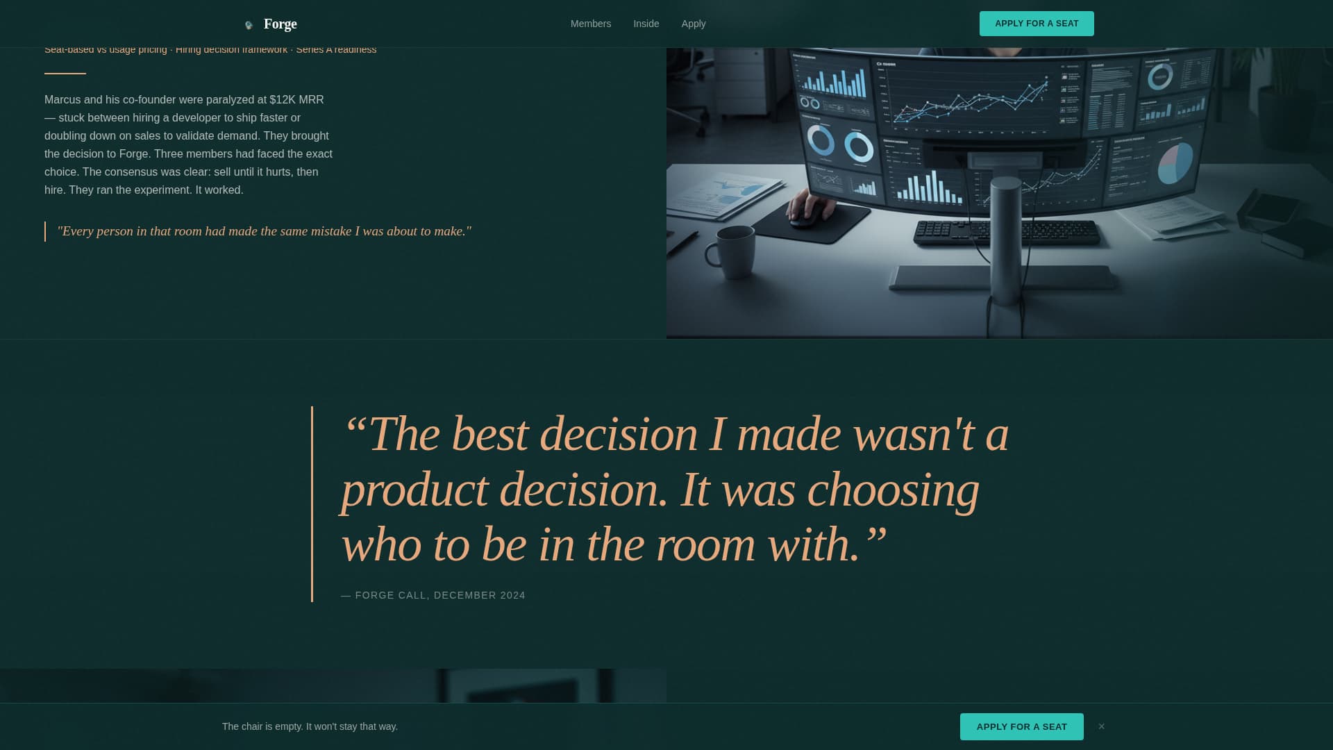 Forge - Intimate Saasbuilders Landing Page Template
