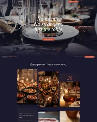 Sobremesa — Retro Supper Club Landing Page Template