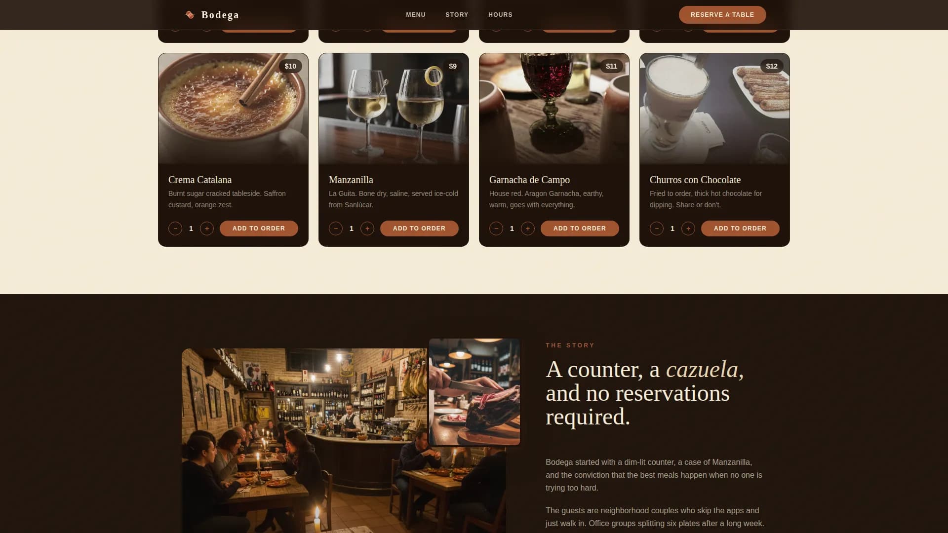 Bodega — Vibrant Tapas Bar Landing Page Template