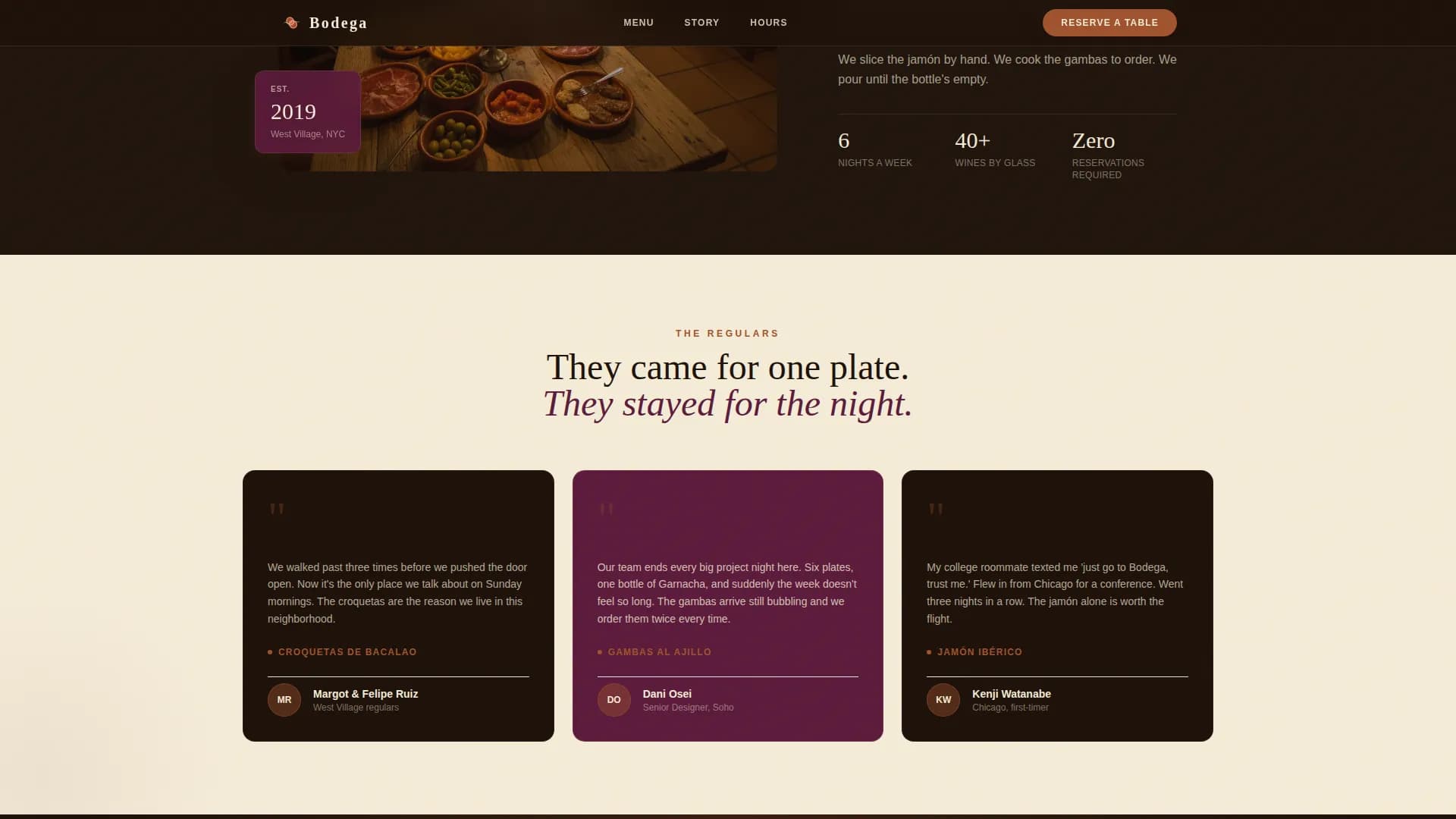 Bodega — Vibrant Tapas Bar Landing Page Template