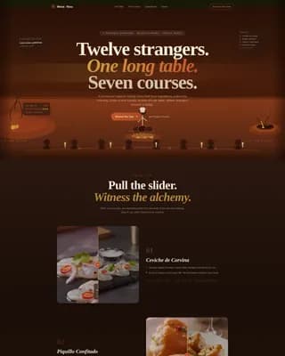 Mesa — Curated Tasting Menu Landing Page Template