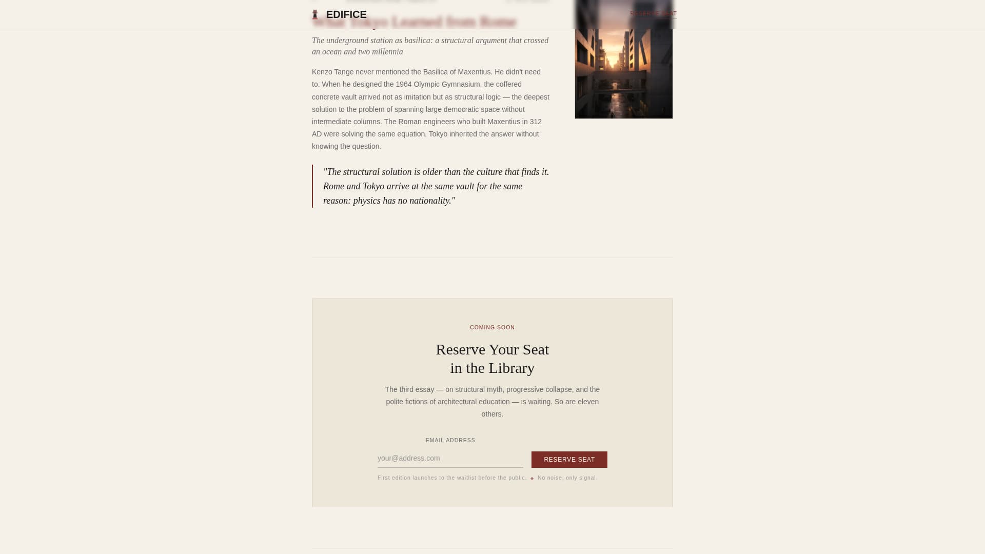 Edifice - Authoritative Architecture Landing Page Template