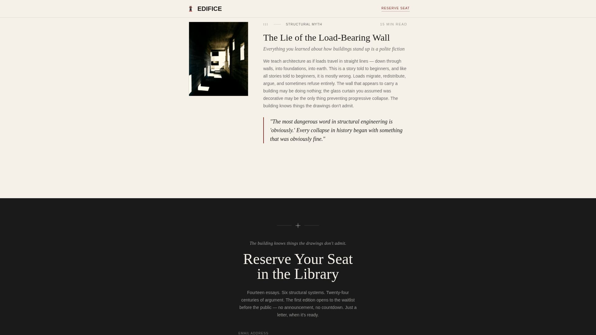 Edifice - Authoritative Architecture Landing Page Template
