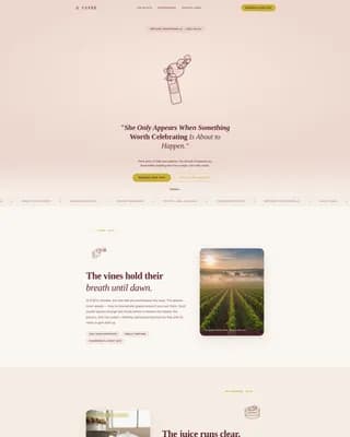 Cuve — Premium Sparkling Wine Landing Page Template