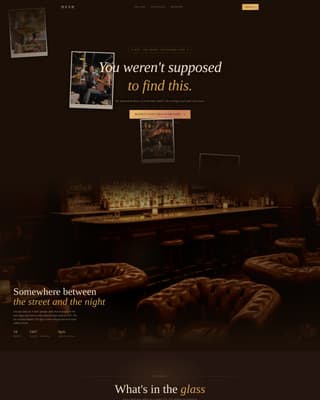 Speakeasy & Hidden Bar Secret Reservation Website Template