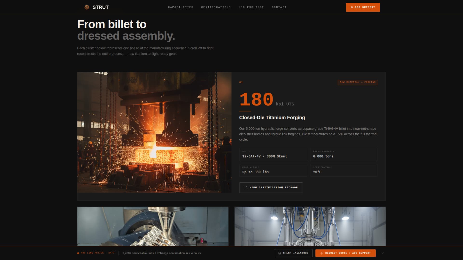 Strut - Precision Aerospace Landing Page Template