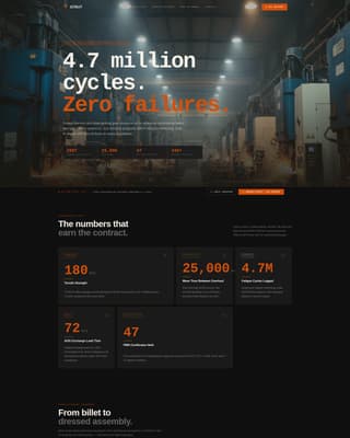 Strut - Precision Aerospace Landing Page Template