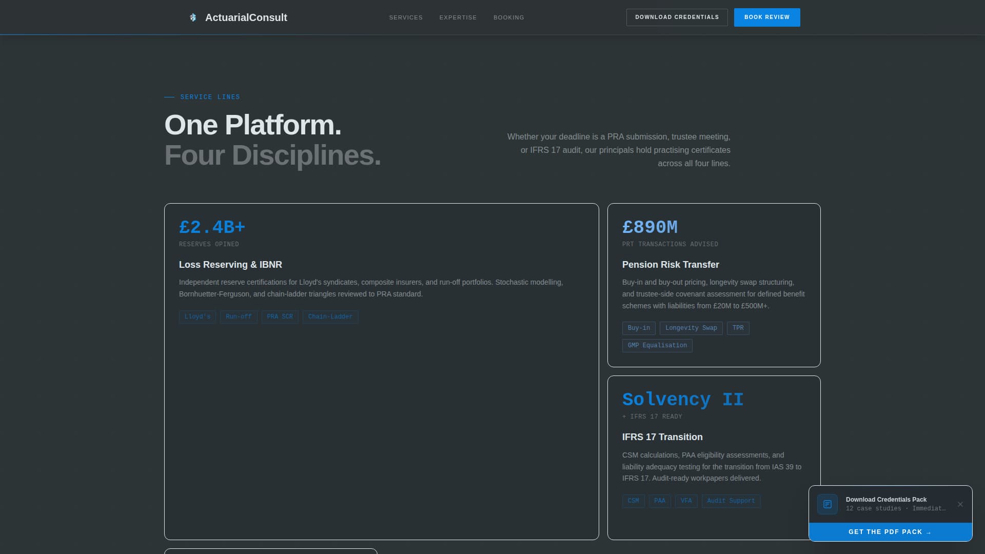 Actuarial - Precision Consultancy Landing Page Template