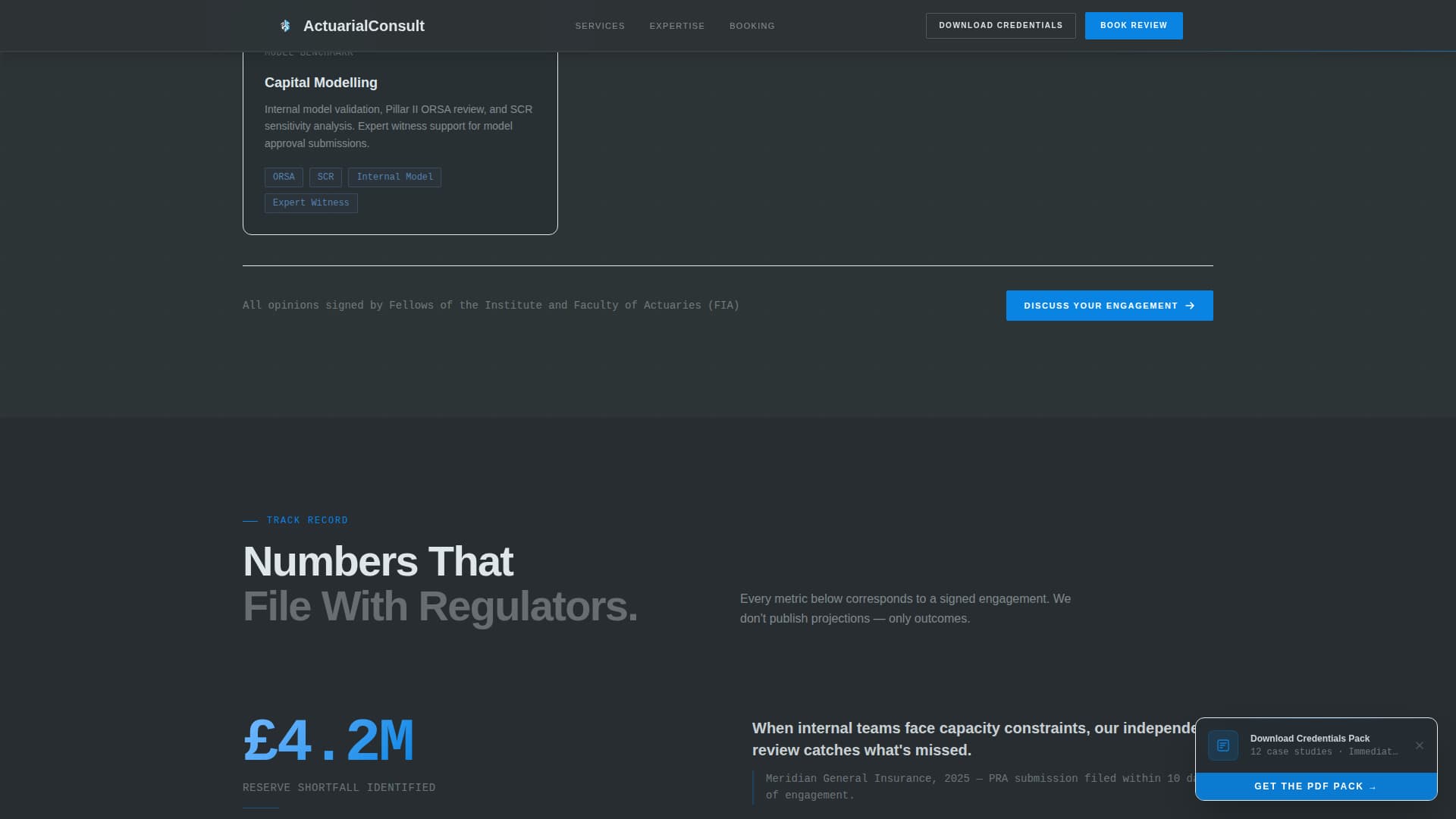 Actuarial - Precision Consultancy Landing Page Template