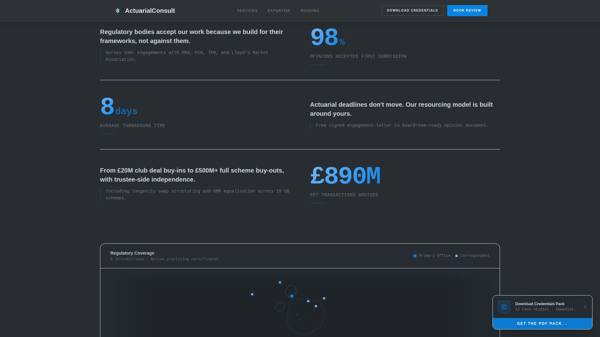 Actuarial - Precision Consultancy Landing Page Template