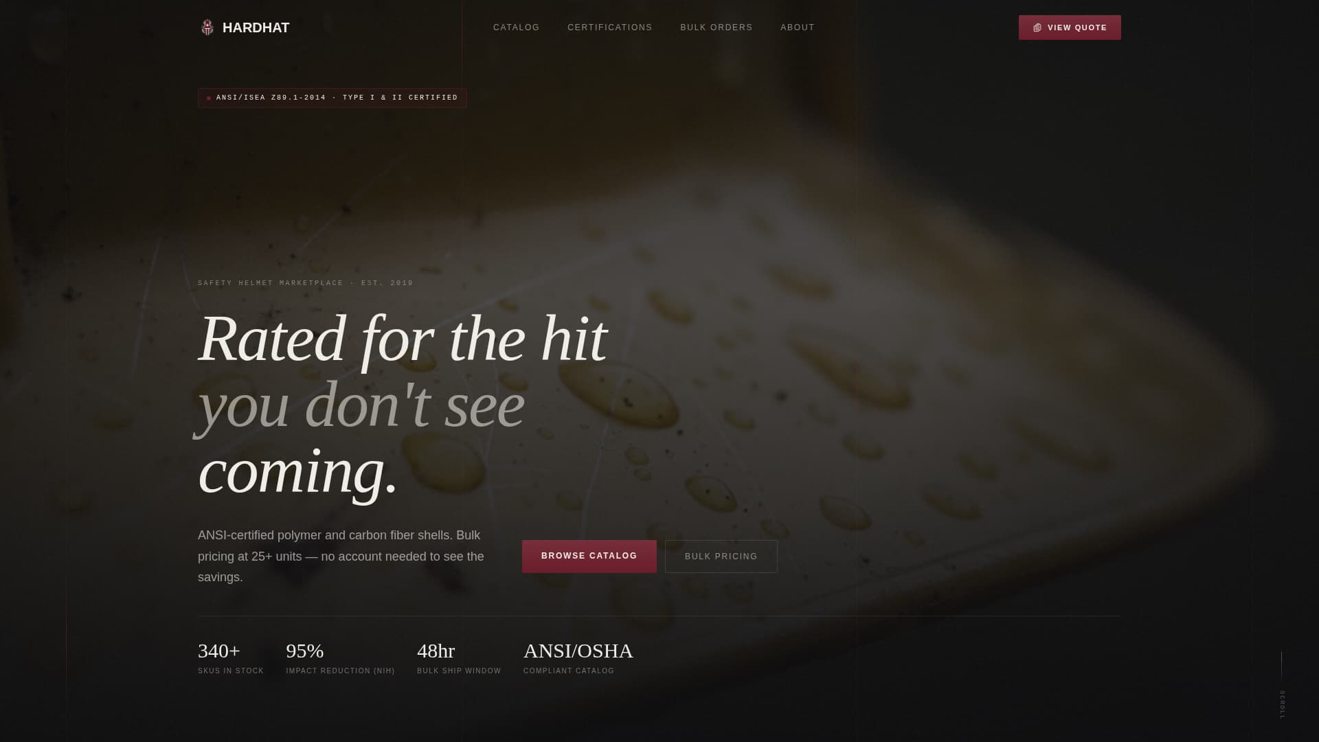 Hat & Headwear Brand Pricing Website Template