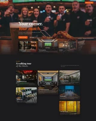 Sports Bar & Watch Venue Website Template
