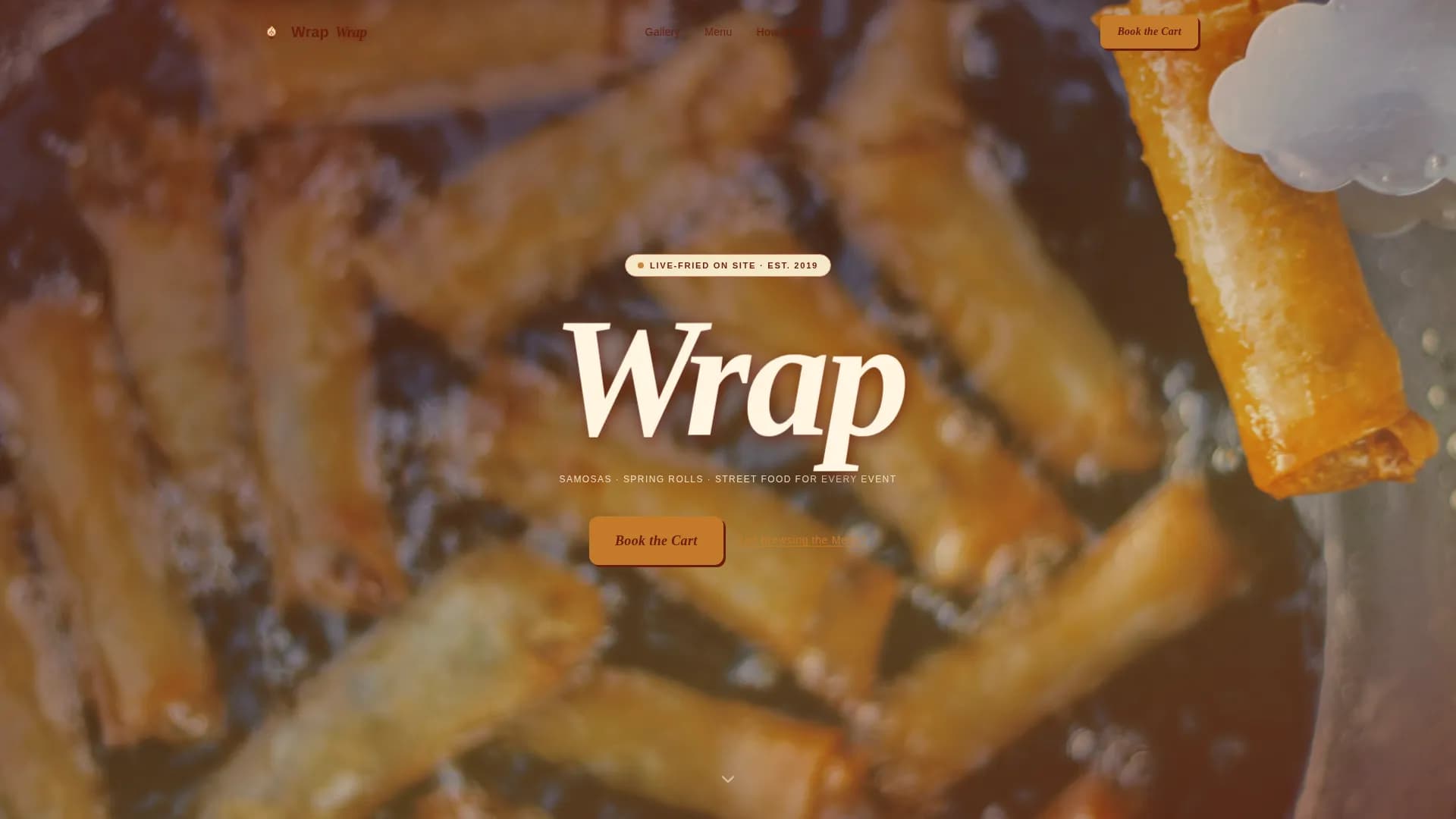 Wrap — Trendy Street Food Landing Page Template