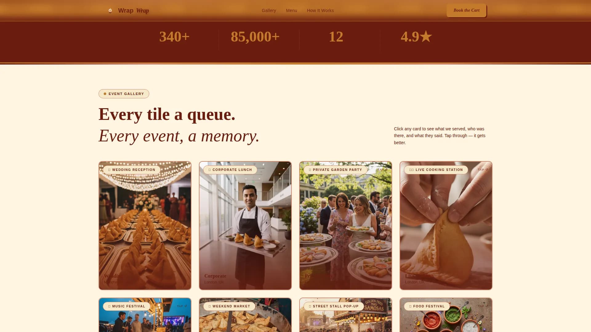 Wrap — Trendy Street Food Landing Page Template