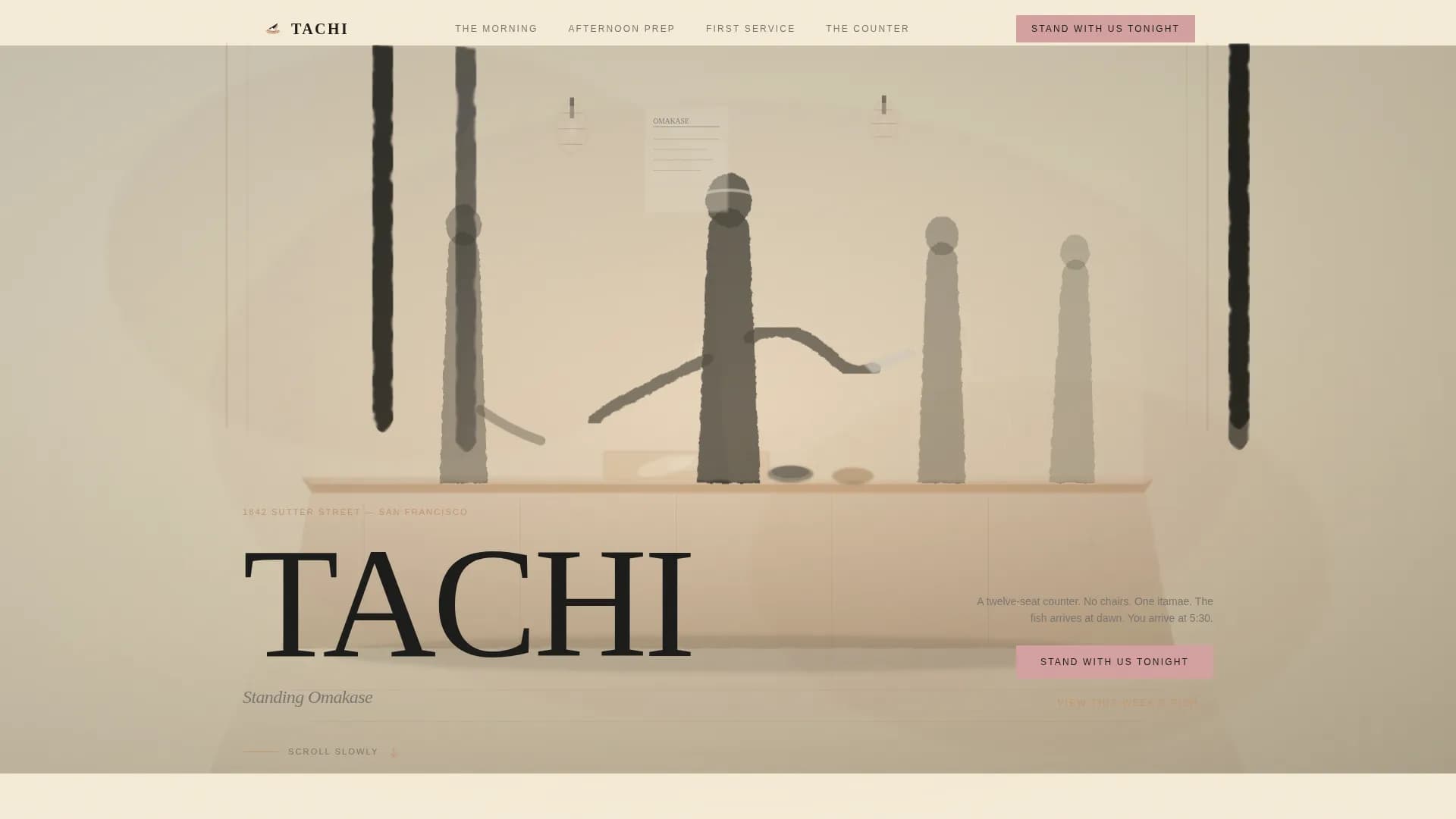 Tachi — Premier Sushi Bar Landing Page Template