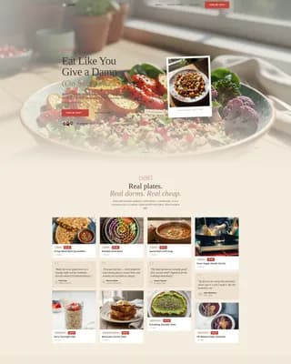 Grub — Budget Meal Plan Landing Page Template