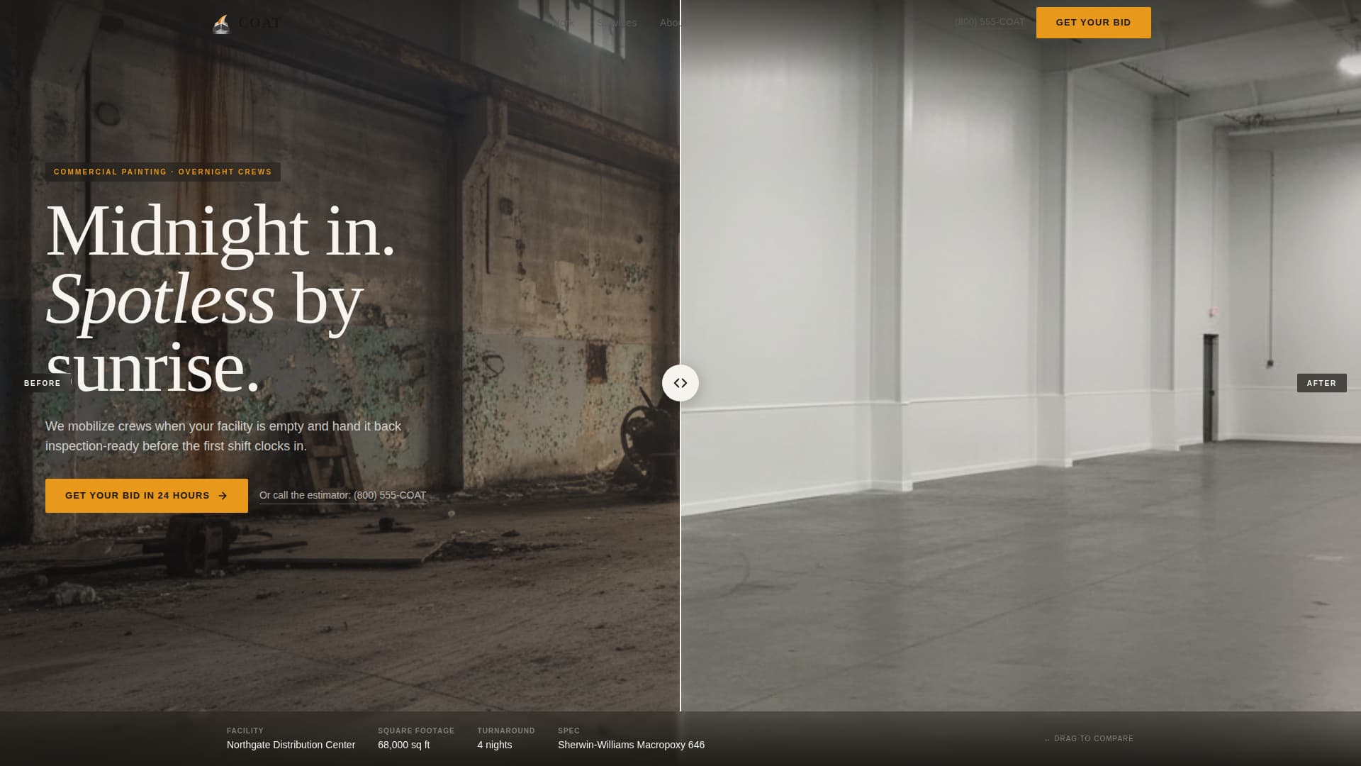 Coat - Professional Commercial Landing Page Template Template | Build ...