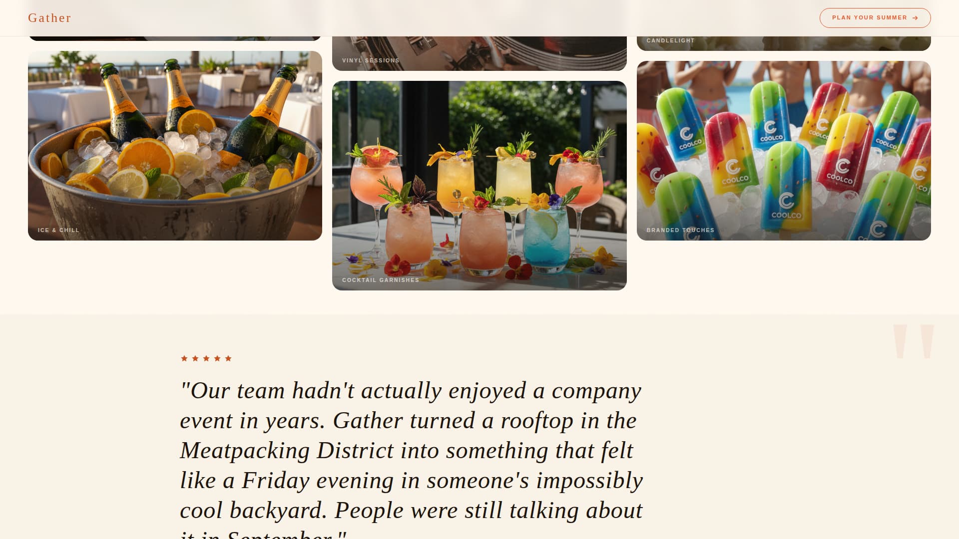 Summer Season Business Portfolio Website Template