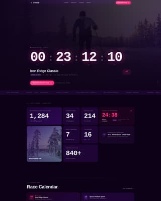 Cross-Country Skiing Pre-Launch Website Template