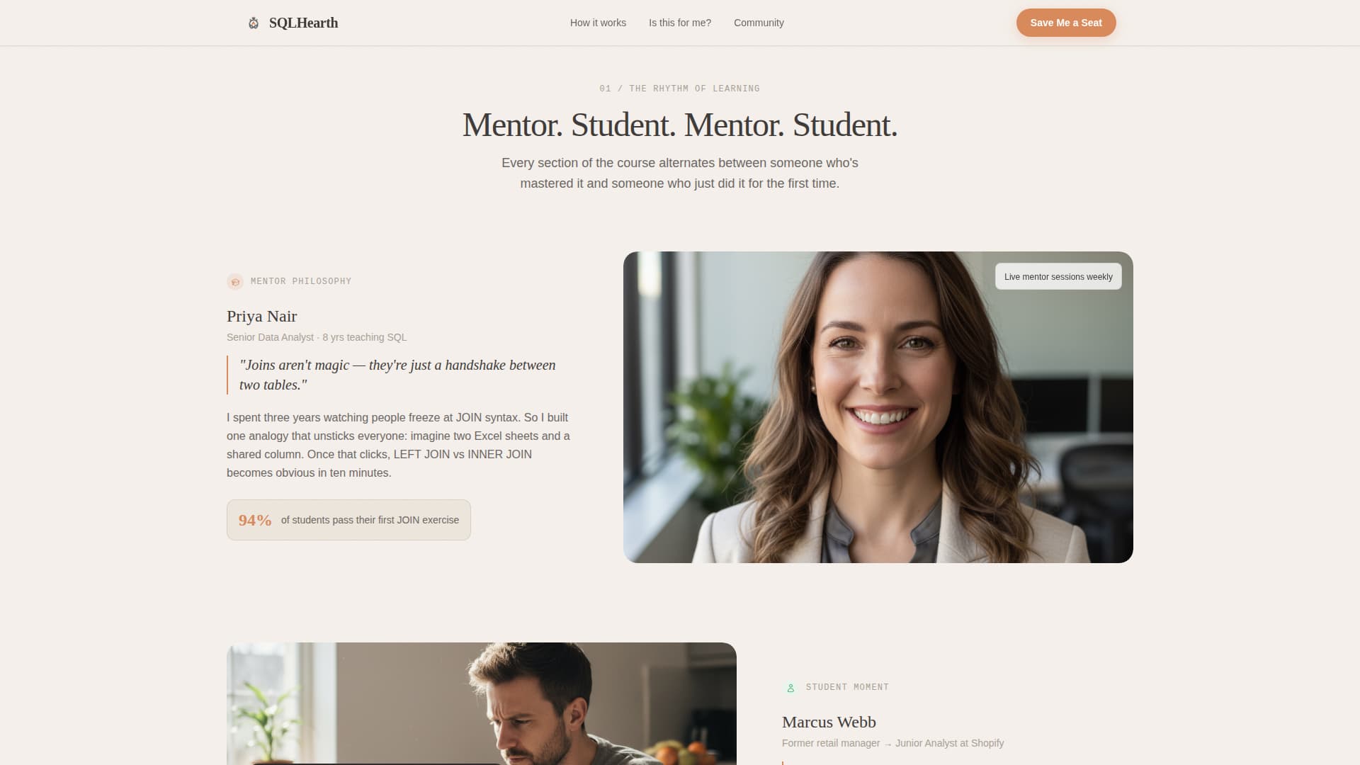 Query - Welcoming SQL Landing Page Template