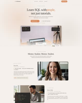 Query - Welcoming SQL Landing Page Template