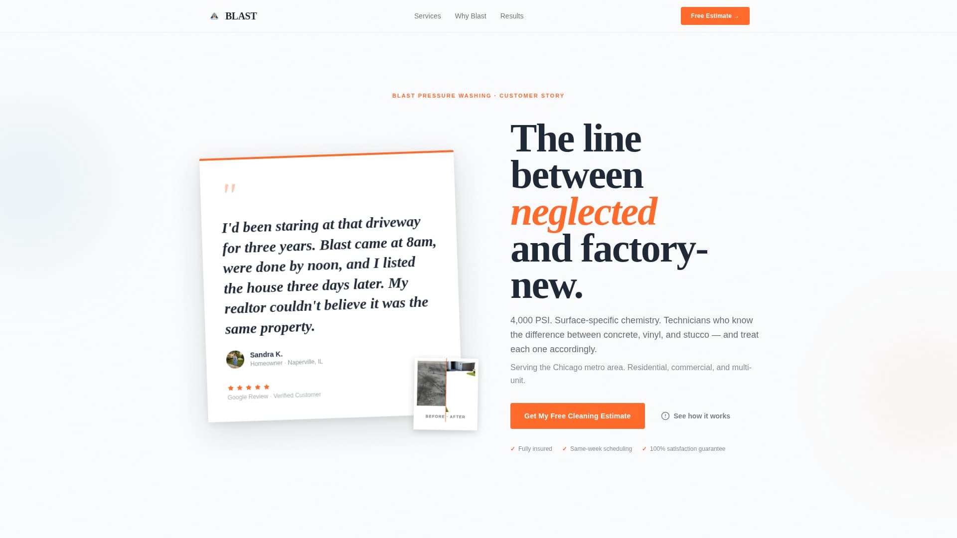 Pressure Washer Marketing Reviews Website Template