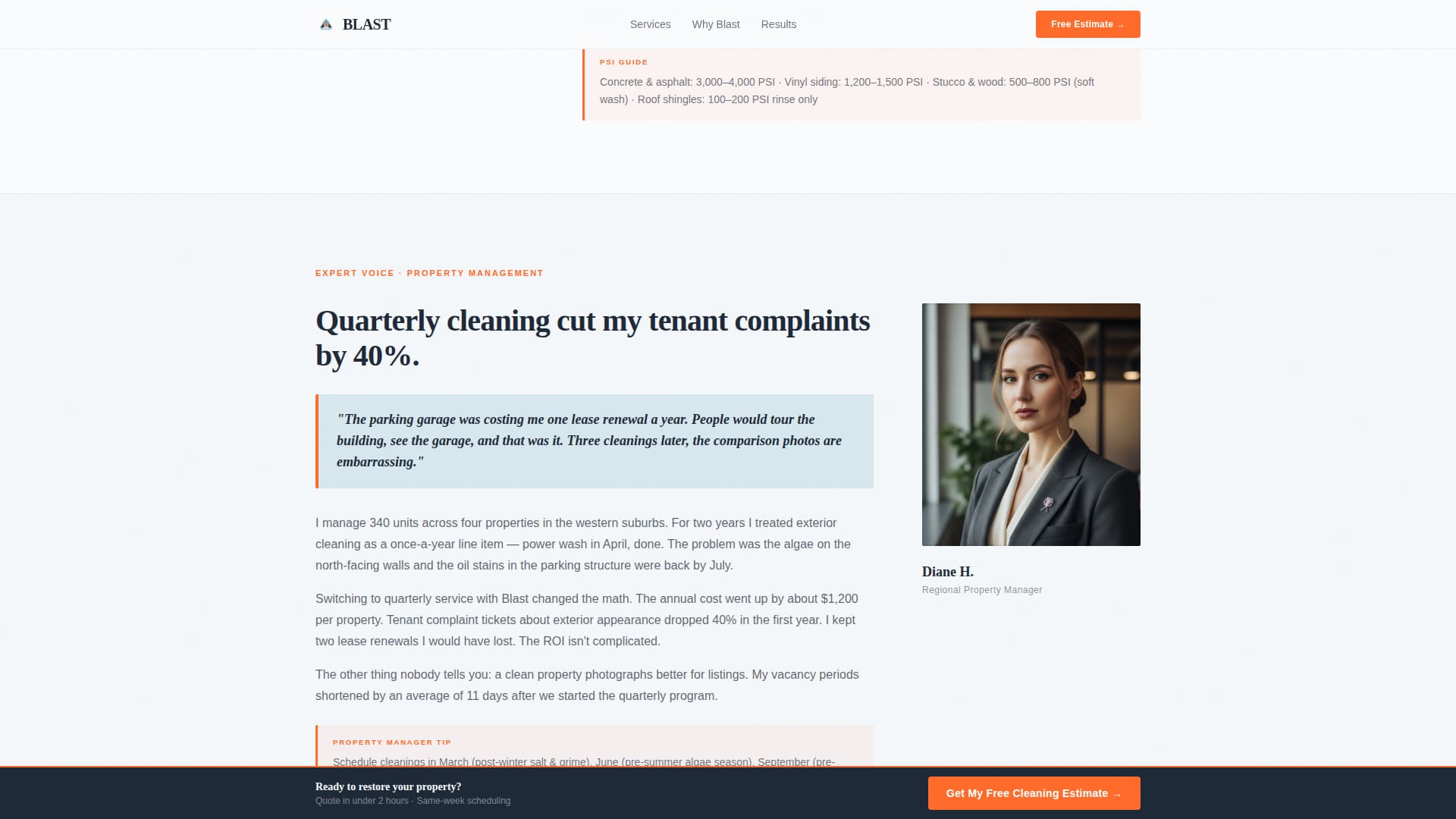 Pressure Washer Marketing Reviews Website Template