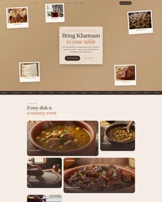 Kisra - Authentic Sudanese Catering Landing Page Template
