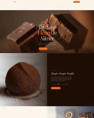 Cacao — Craft Chocolate Landing Page Template