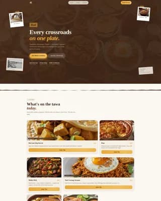 Roti - Authentic Surinamese Dining Landing Page Template