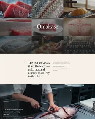 Omakase — Luxe Sushi Supplier Landing Page Template