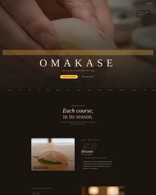 Omakase — Artisan Sushi Dining Landing Page Template