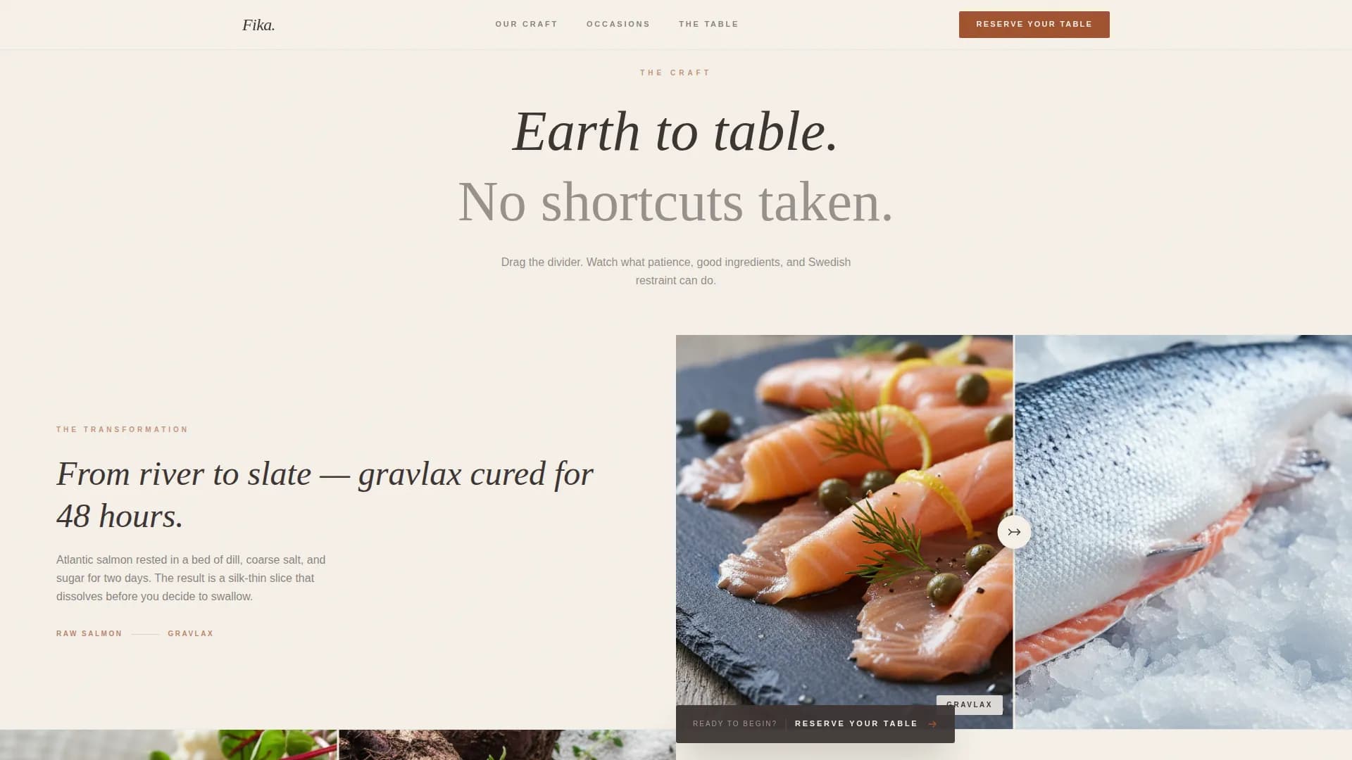 Fika - Scandinavian Swedish Catering Landing Page Template