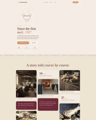 Gruyre — Luxe Fondue Restaurant Landing Page Template