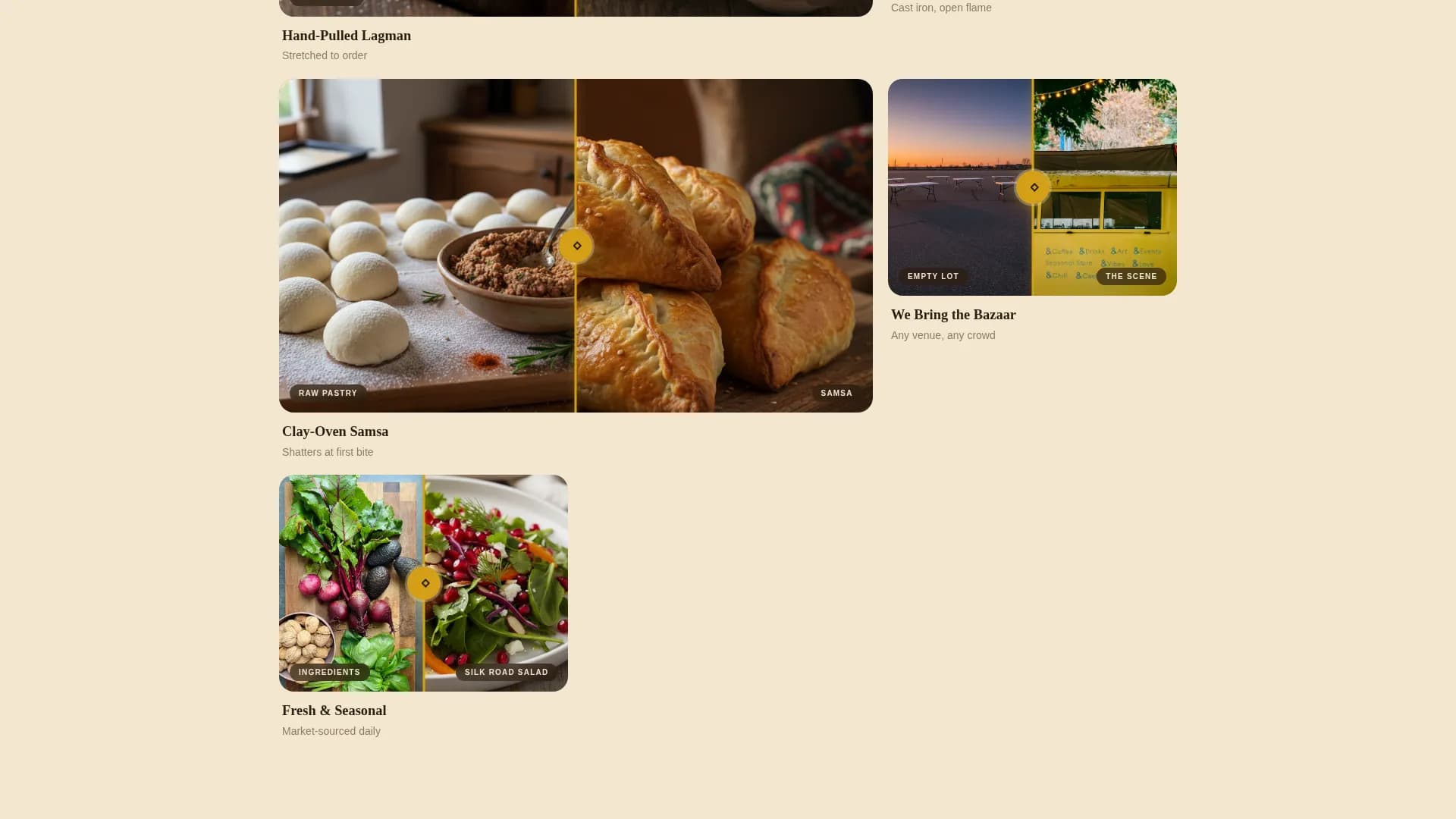 Dastarkhan — Artisan Silk Road Food Truck Landing Page Template