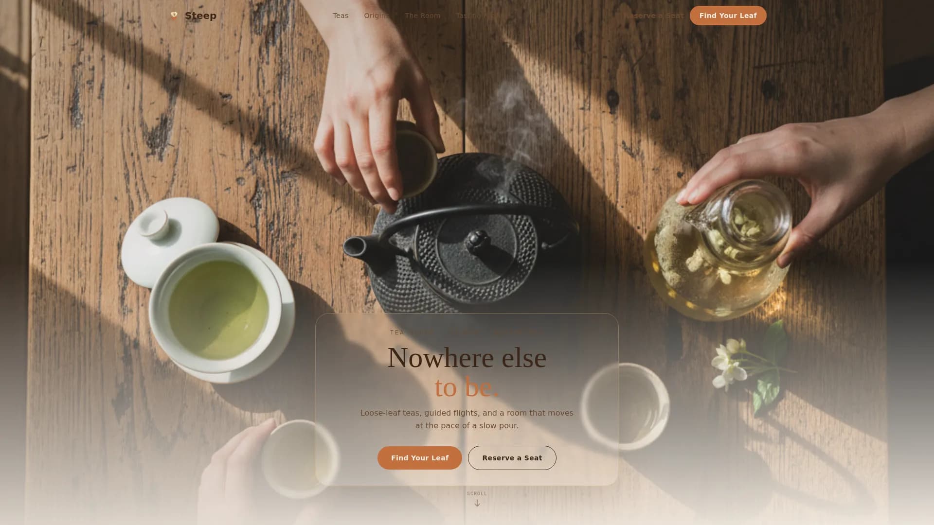 Steep - Artisan Tea House Landing Page Template