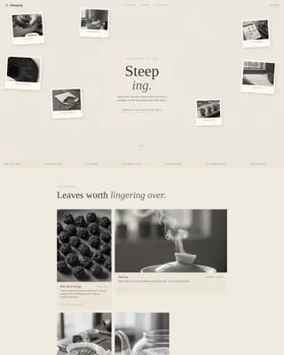 Steeping — Calm Tea House Landing Page Template