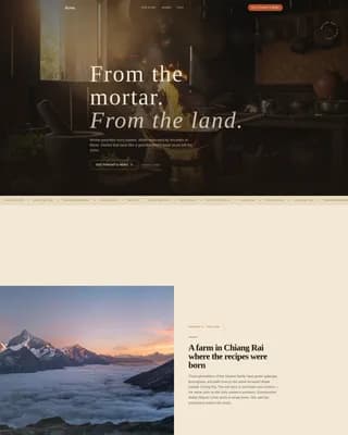 Krua — Authentic Thai Dining Landing Page Template