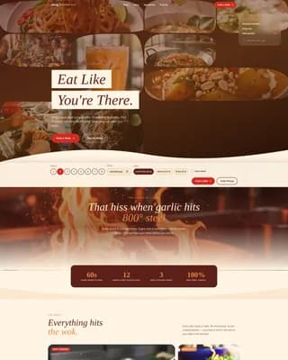Wok — Sizzling Thai Restaurant Landing Page Template
