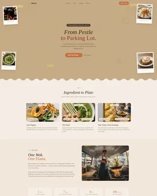 Mortar — Artisan Thai Truck Landing Page Template