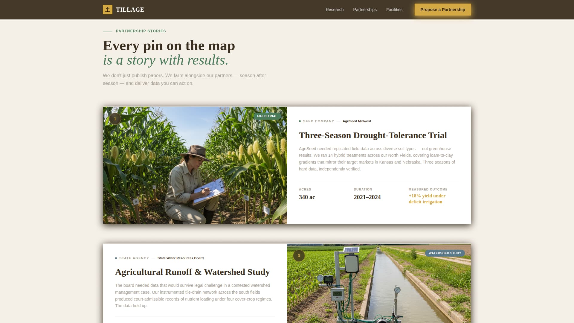 Tillage - Trusted Agriculturaluniversity Landing Page Template