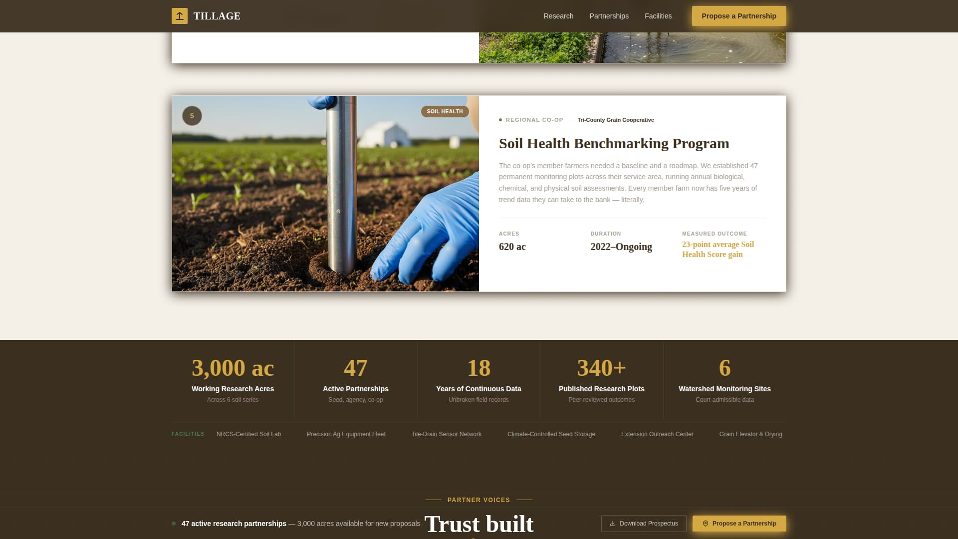 Tillage - Trusted Agriculturaluniversity Landing Page Template