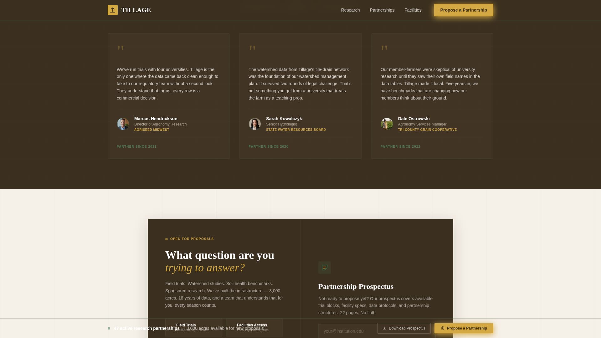 Tillage - Trusted Agriculturaluniversity Landing Page Template