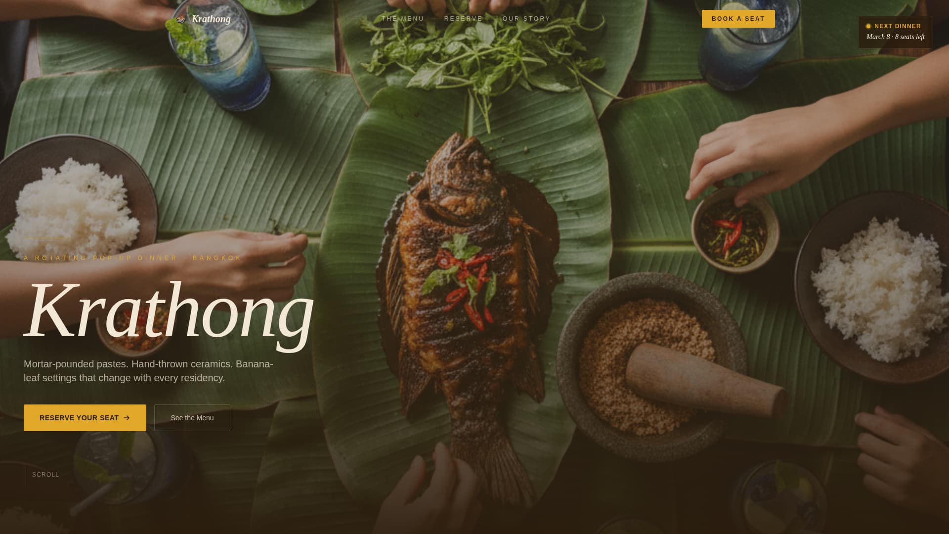 Thai Dining Booking Website Template