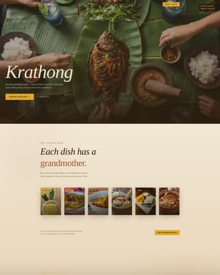 Thai Dining Booking Website Template
