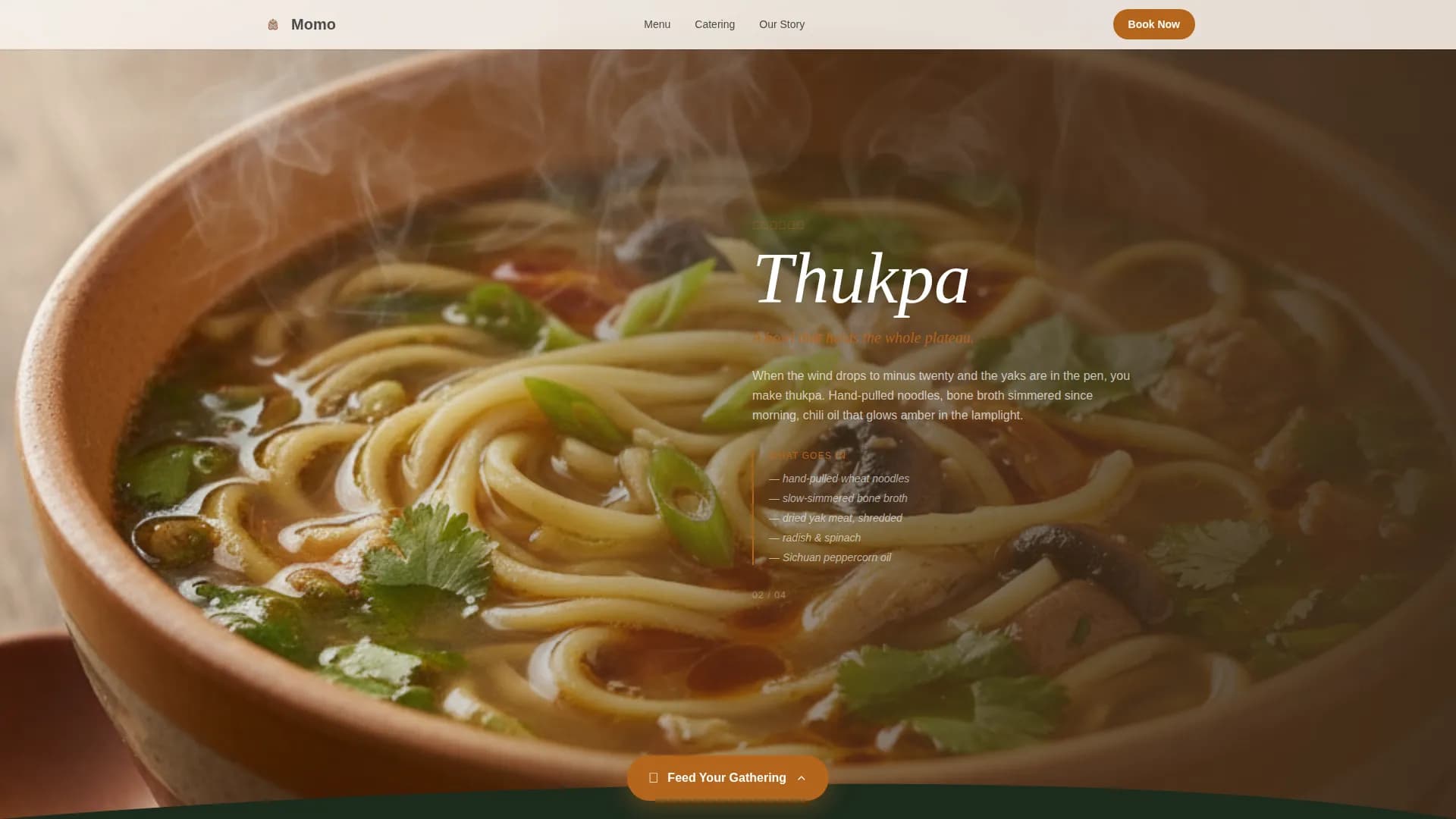 Momo - Authentic Himalayan Catering Landing Page Template