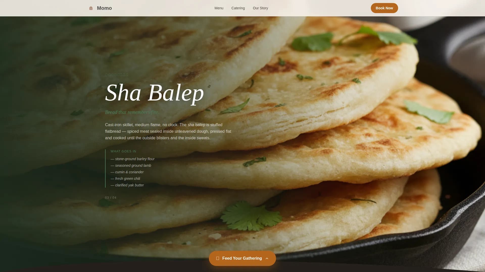 Momo - Authentic Himalayan Catering Landing Page Template