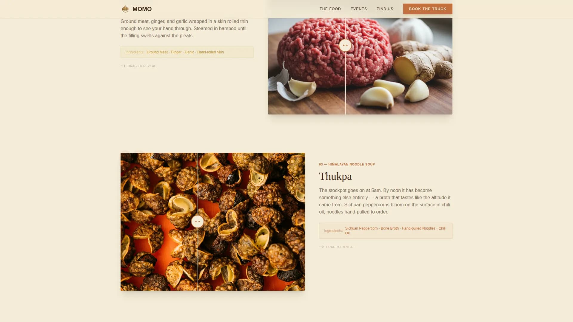 Momo — Himalayan Truck Booking Landing Page Template