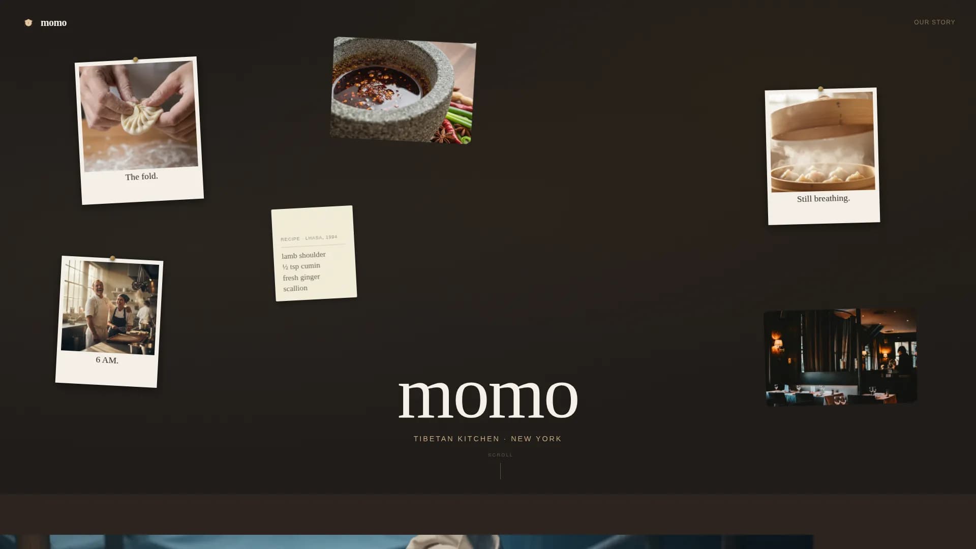 Momo - Artisan Dumpling Restaurant Landing Page Template